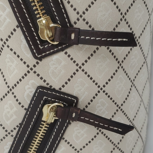 Dooney & Bourke Monogram Women Handbag, Medium, Light Beige and brown - Picture 8 of 16